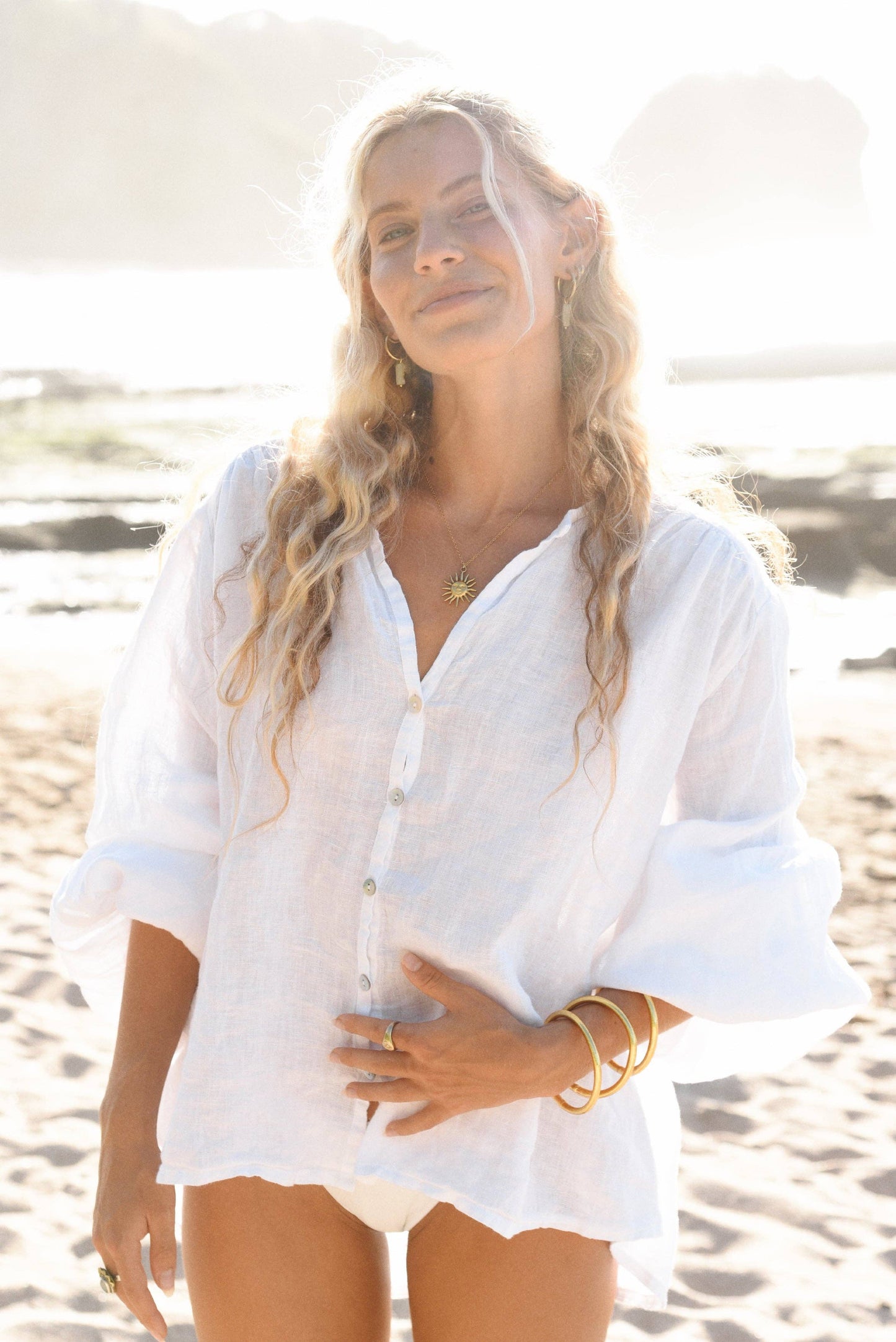 Linen Beach Blouse