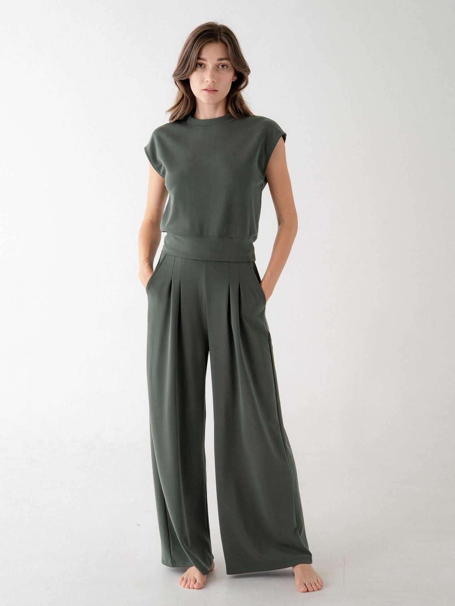CAP SLEEVE LOUNGE TOP