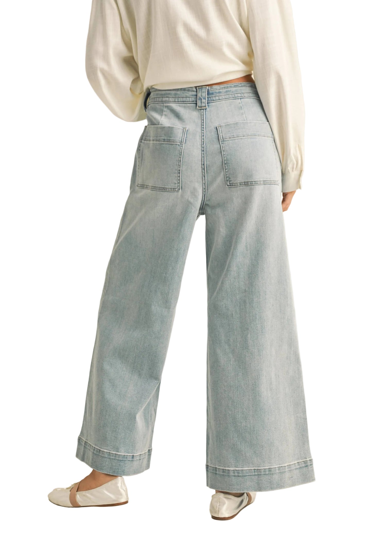 WASHED DENIM PANTS