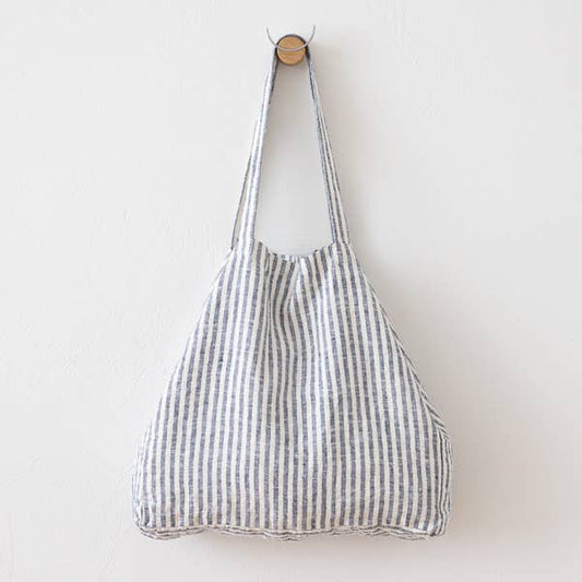 Linen Beach Bag - Indigo Brittany