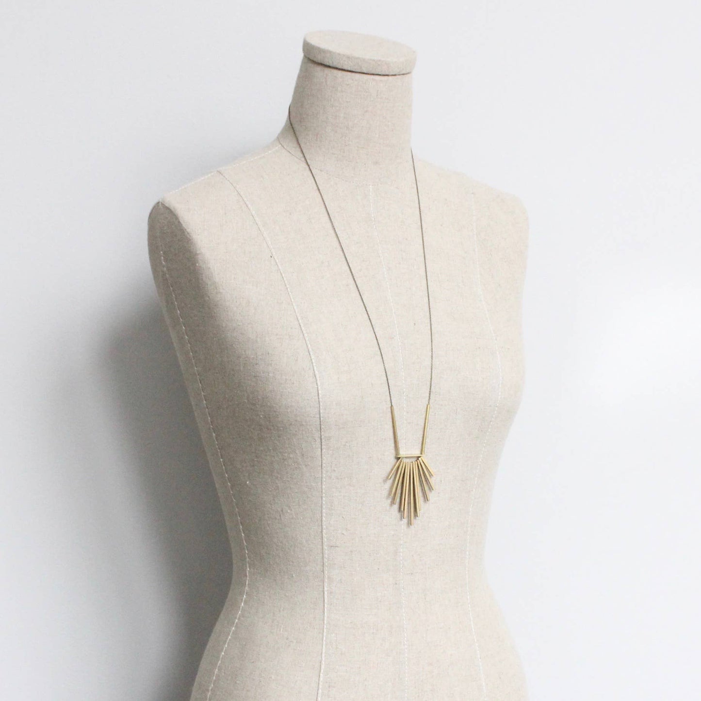 Brass Sunburst Necklace