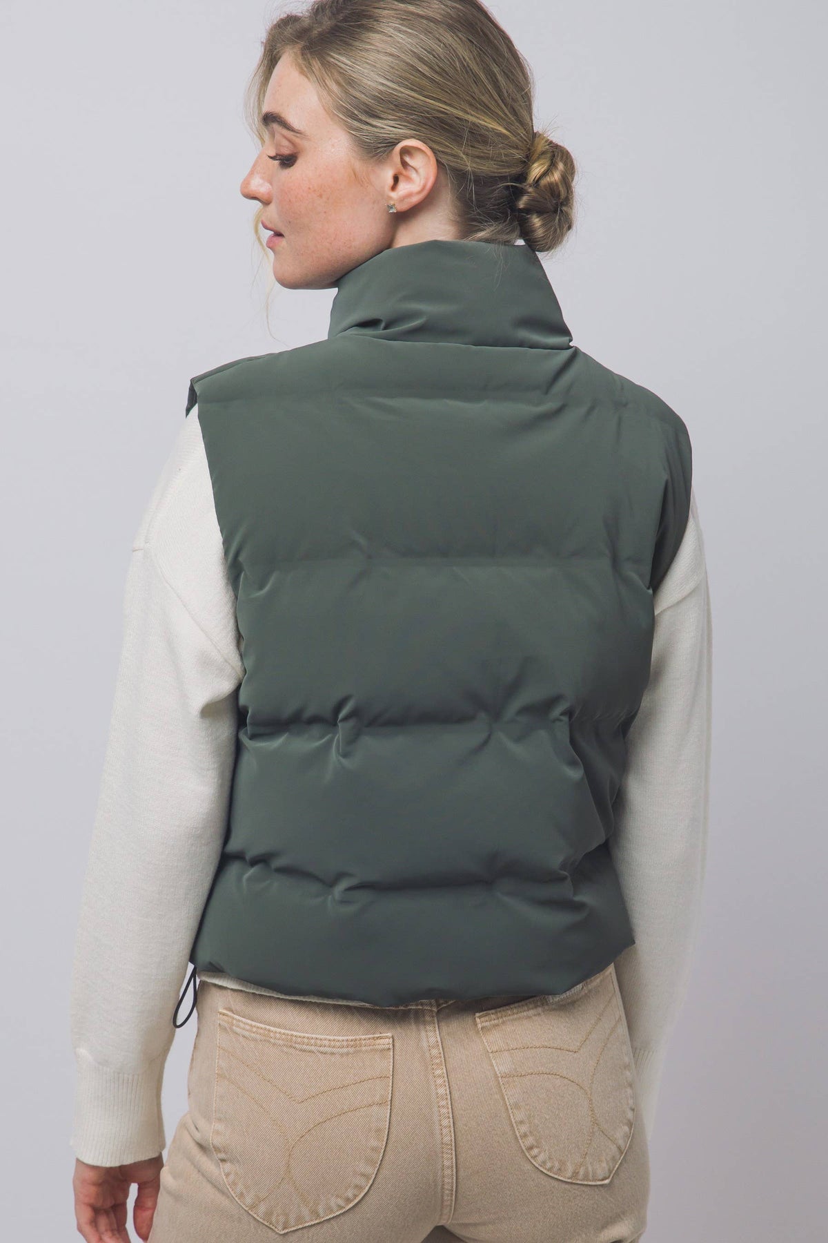 Cropped Puffer Vest