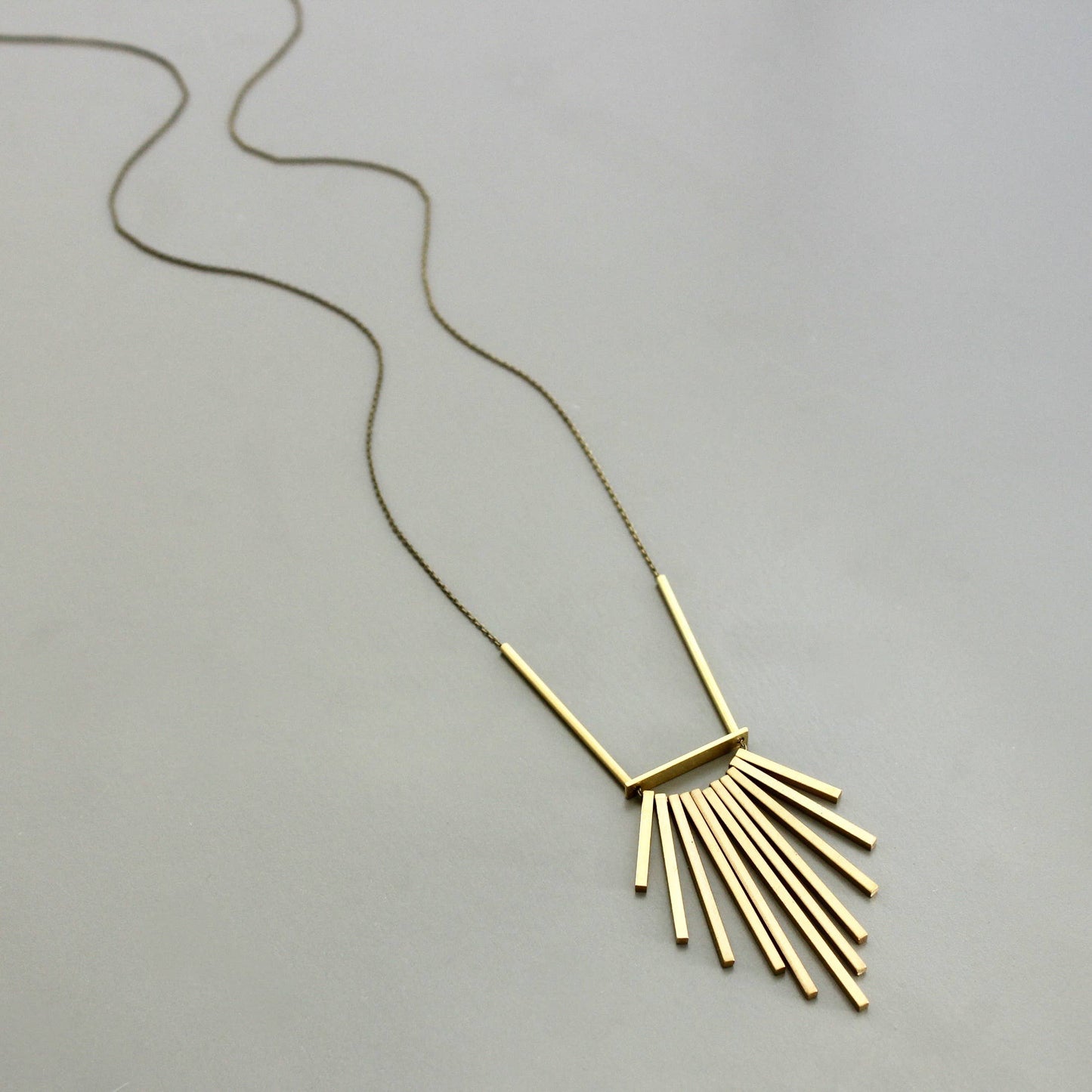 Brass Sunburst Necklace