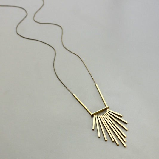 Brass Sunburst Necklace