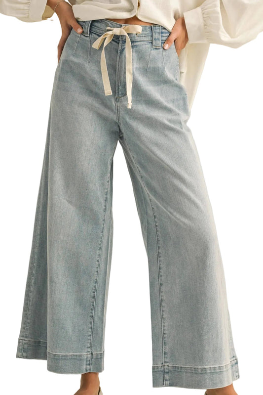 WASHED DENIM PANTS